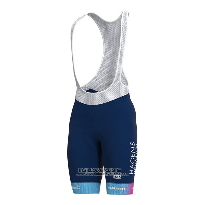 2022 Maillot Cyclisme Hagens Berman Axeon Fuchsia Azur Manches Courtes et Cuissard